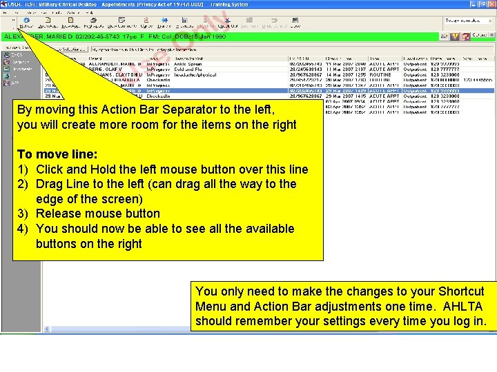 Moving the Action Bar Separator By moving this Action Bar Separator to the left,