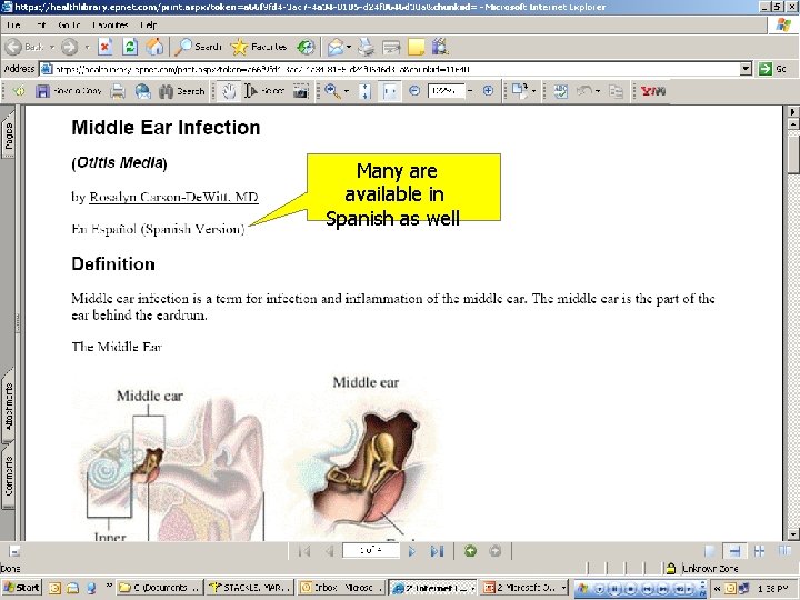 Many are available in Spanish as well 