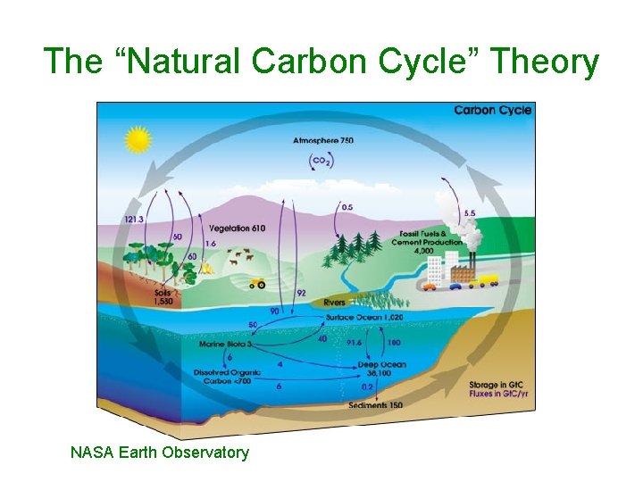 The “Natural Carbon Cycle” Theory NASA Earth Observatory 