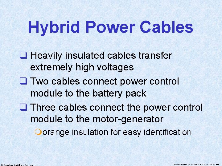 Hybrid Power Cables q Heavily insulated cables transfer extremely high voltages q Two cables