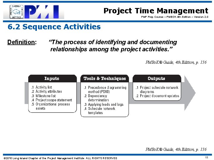 Project Time Management PMP Prep Course – PMBOK 4 th Edition – Version 2.