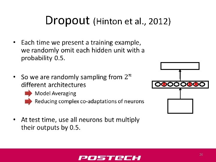 Dropout (Hinton et al. , 2012) • 26 
