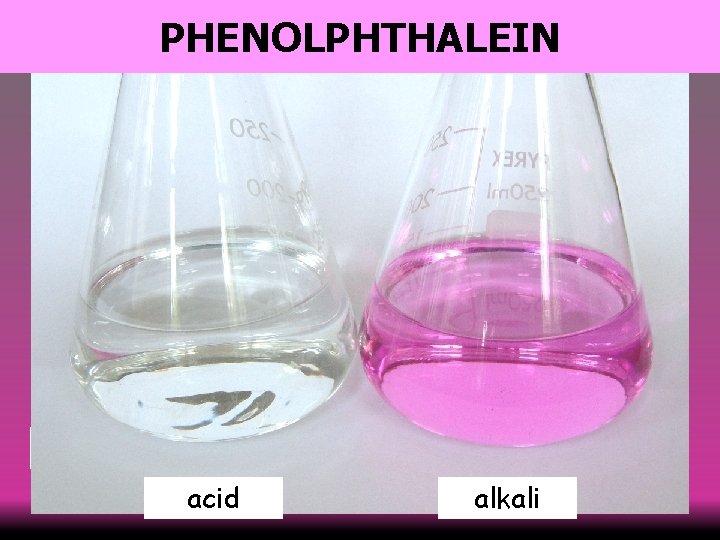 PHENOLPHTHALEIN acid alkali end-point acid 61 alkali 