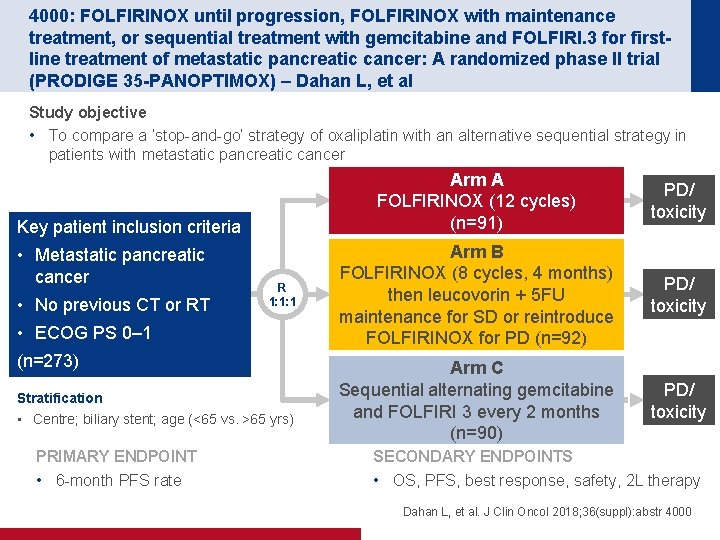 4000: FOLFIRINOX until progression, FOLFIRINOX with maintenance treatment, or sequential treatment with gemcitabine and