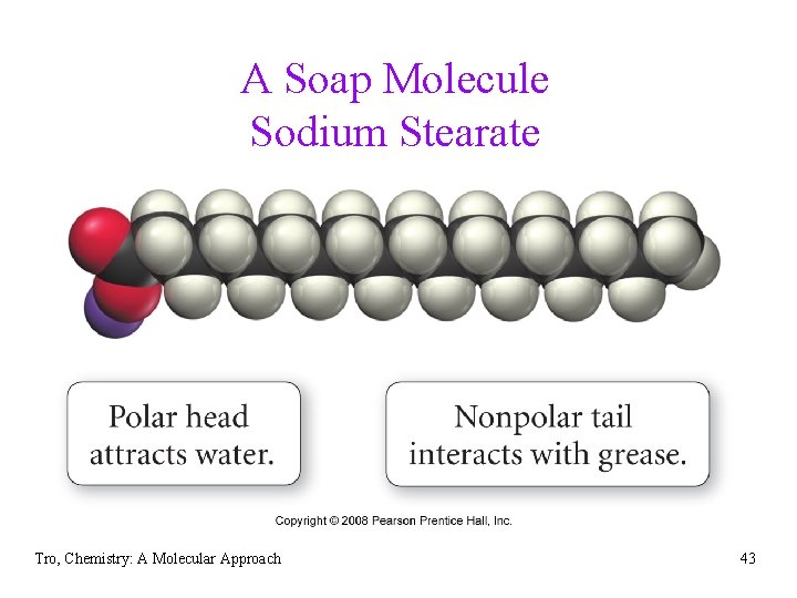 A Soap Molecule Sodium Stearate Tro, Chemistry: A Molecular Approach 43 