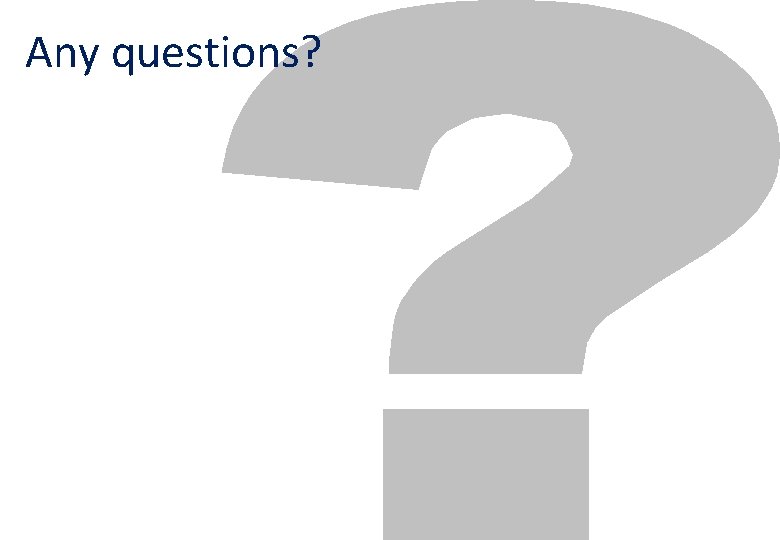Any questions? 