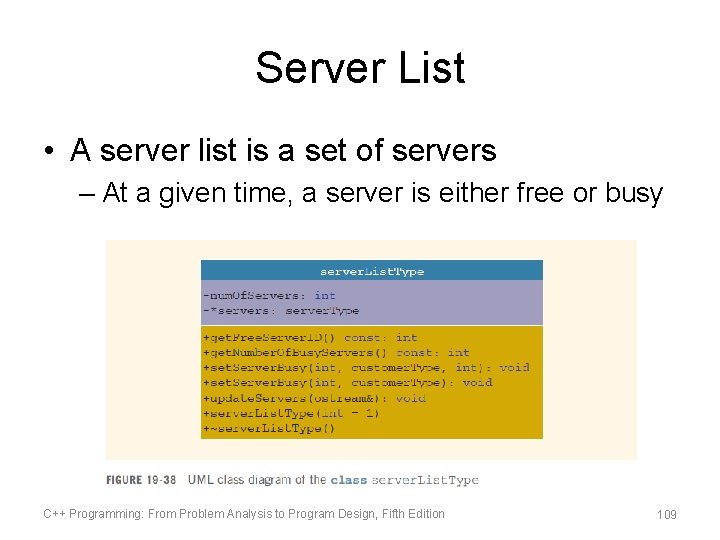 Server List • A server list is a set of servers – At a