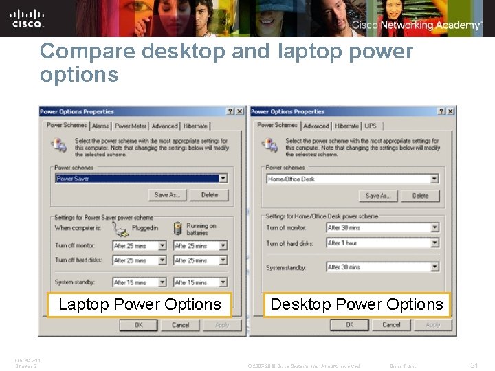 Compare desktop and laptop power options Laptop Power Options ITE PC v 4. 1