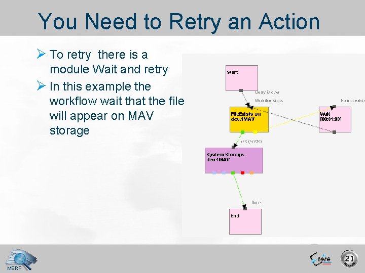 You Need to Retry an Action Ø To retry there is a module Wait