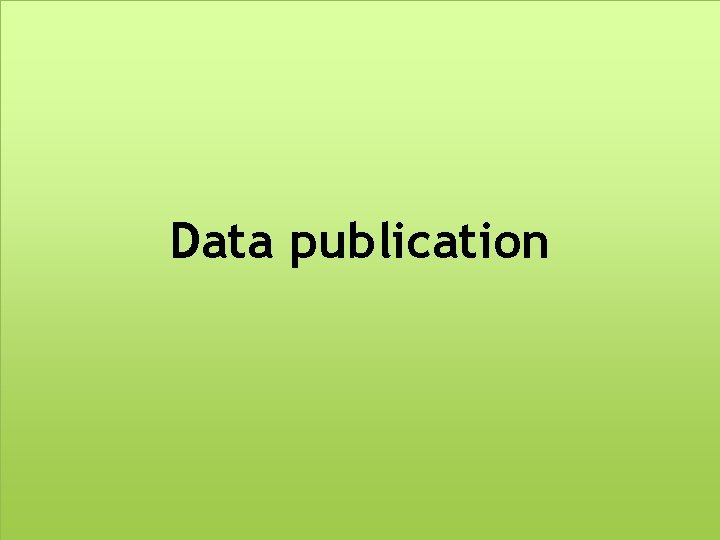 Data publication 