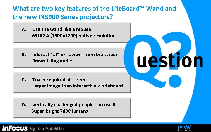 What are two key features of the Lite. Board™ Wand the new IN 3900