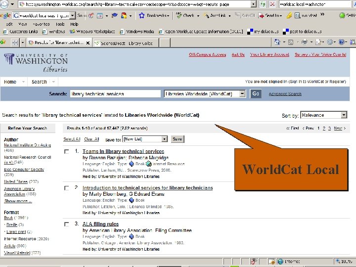 Your Library & Information Partner World. Cat Local 