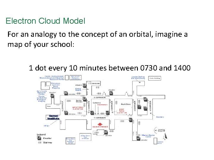 Electron Cloud Model For an analogy to the concept of an orbital, imagine a