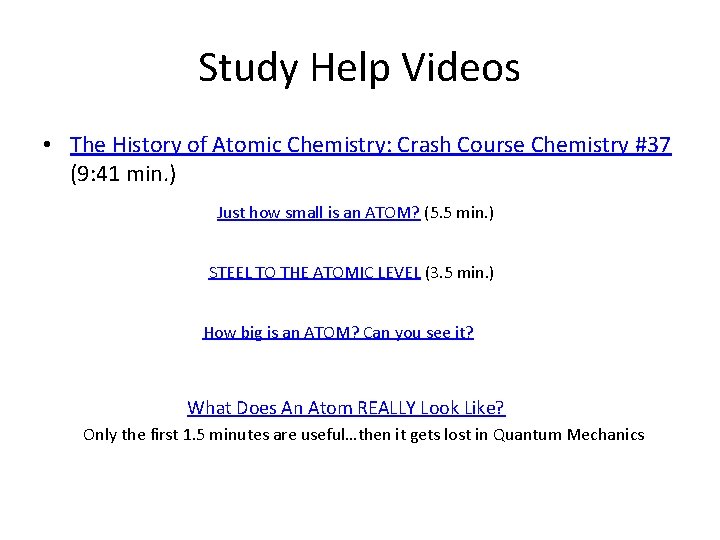 Study Help Videos • The History of Atomic Chemistry: Crash Course Chemistry #37 (9:
