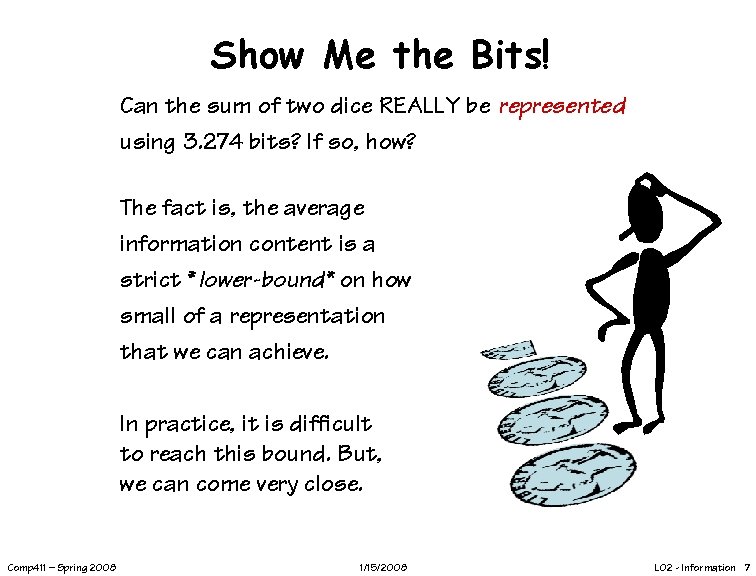 Show Me the Bits! Can the sum of two dice REALLY be represented using