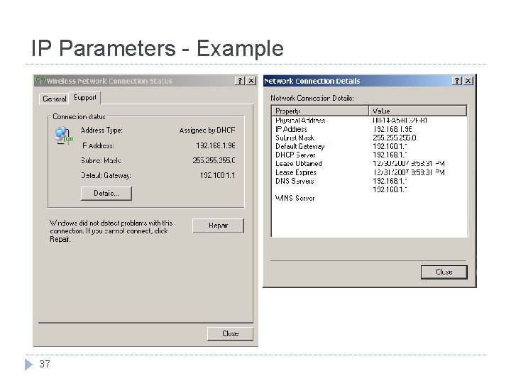 IP Parameters - Example 37 