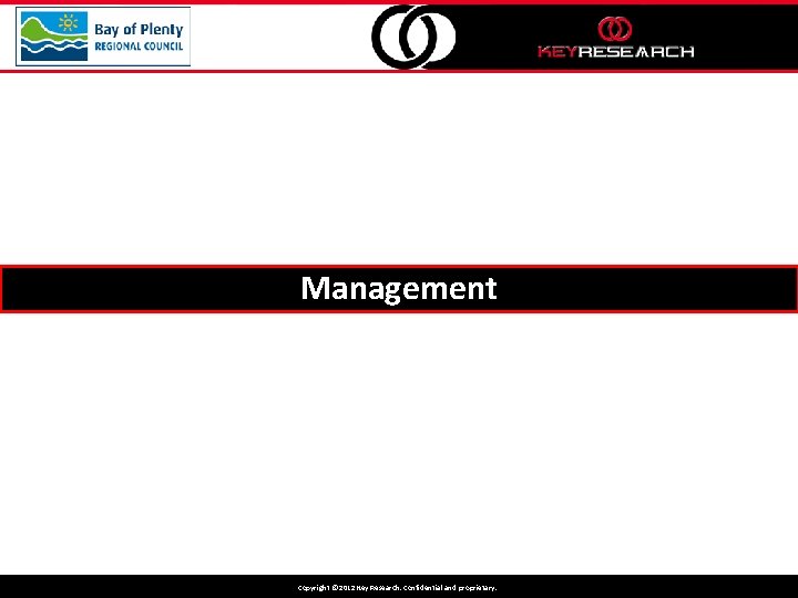Management Copyright © © 2012 Key Research. Confidential and proprietary. Copyright 