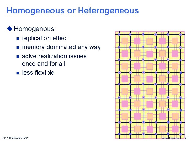 Homogeneous or Heterogeneous u Homogenous: n replication effect n memory dominated any way n