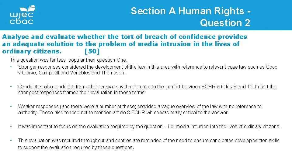 Section A Human Rights Question 2 Analyse and evaluate whether the tort of breach