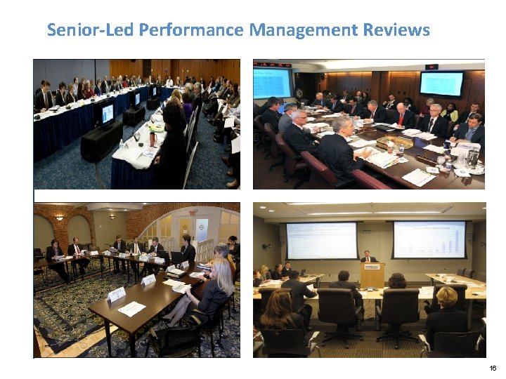 Senior-Led Performance Management Reviews 16 
