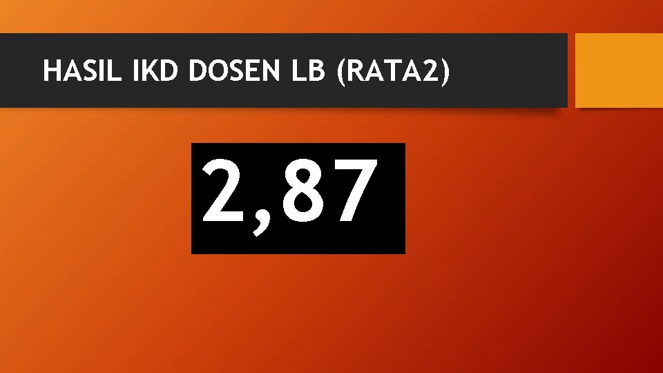 HASIL IKD DOSEN LB (RATA 2) 2, 87 