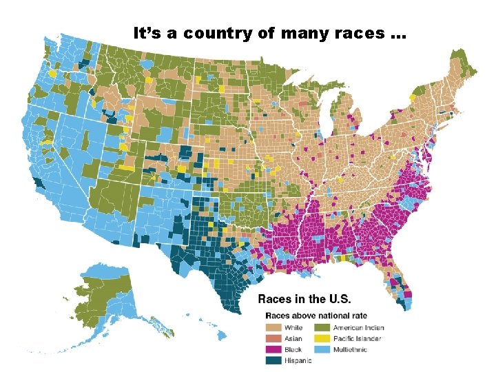 It’s a country of many races … 