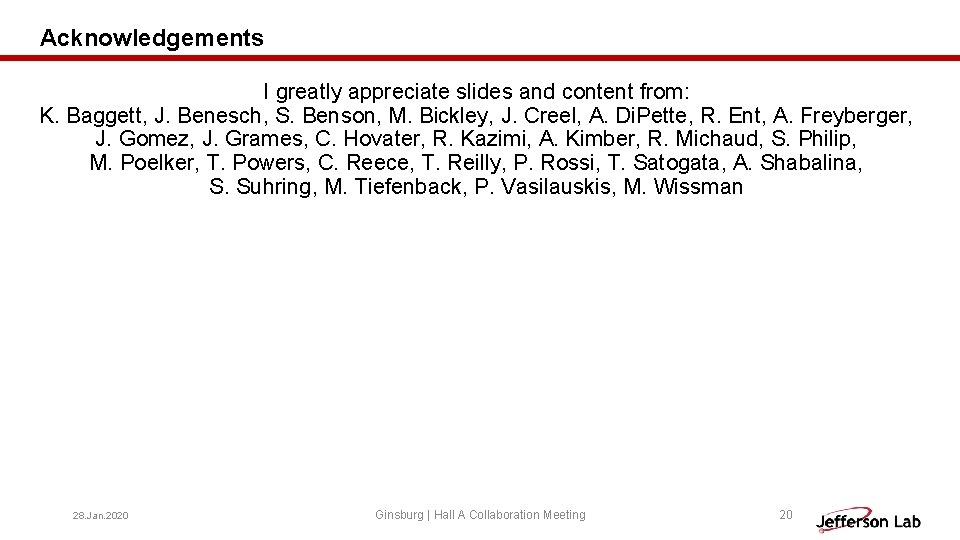 Acknowledgements I greatly appreciate slides and content from: K. Baggett, J. Benesch, S. Benson,