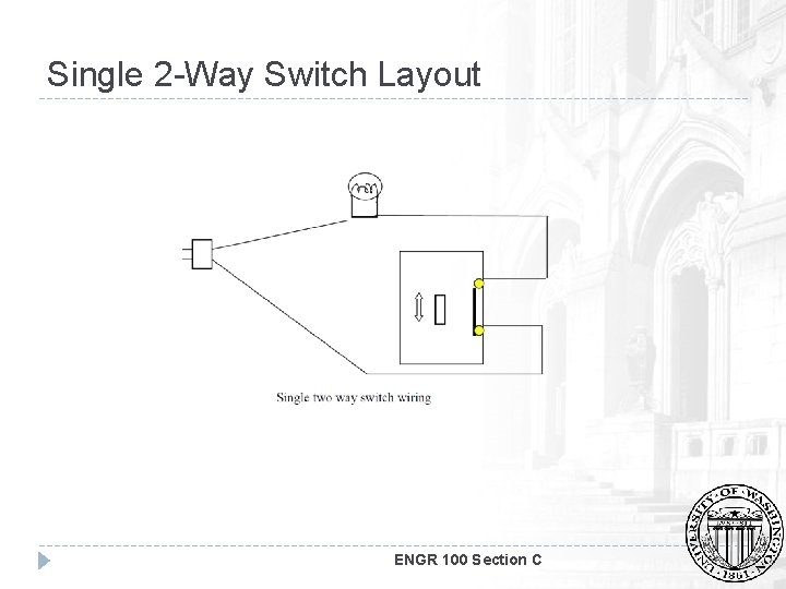 Single 2 -Way Switch Layout ENGR 100 Section C 