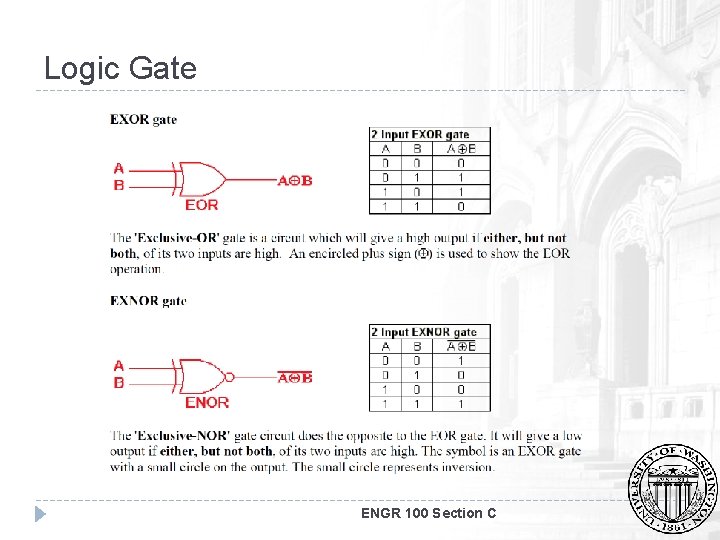 Logic Gate ENGR 100 Section C 