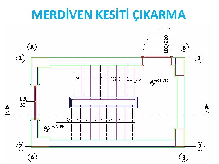 MERDİVEN KESİTİ ÇIKARMA 