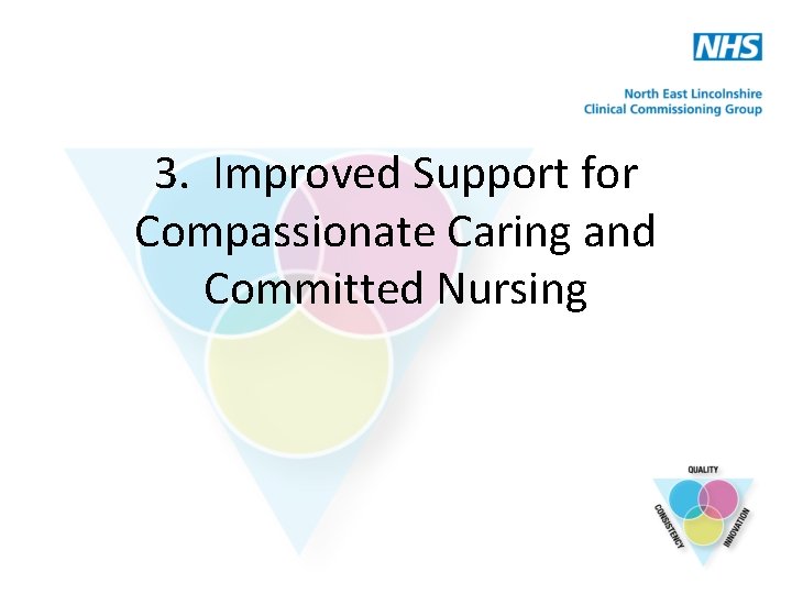 3. Improved Support for Compassionate Caring and Committed Nursing 