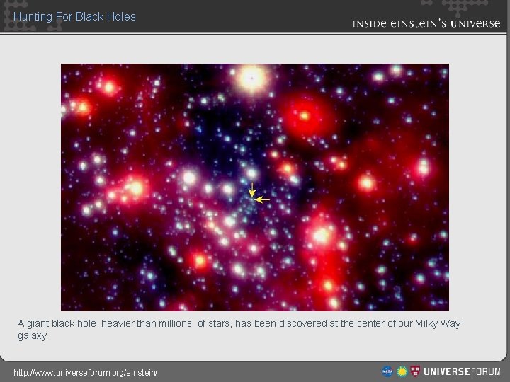 Hunting For Black Holes image A giant black hole, heavier than millions of stars,