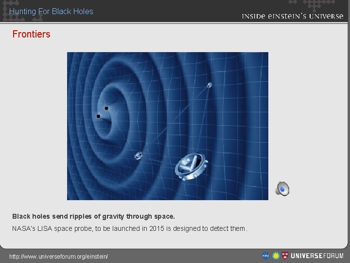 Hunting For Black Holes Frontiers Black holes send ripples of gravity through space. NASA’s