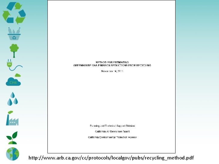 http: //www. arb. ca. gov/cc/protocols/localgov/pubs/recycling_method. pdf 