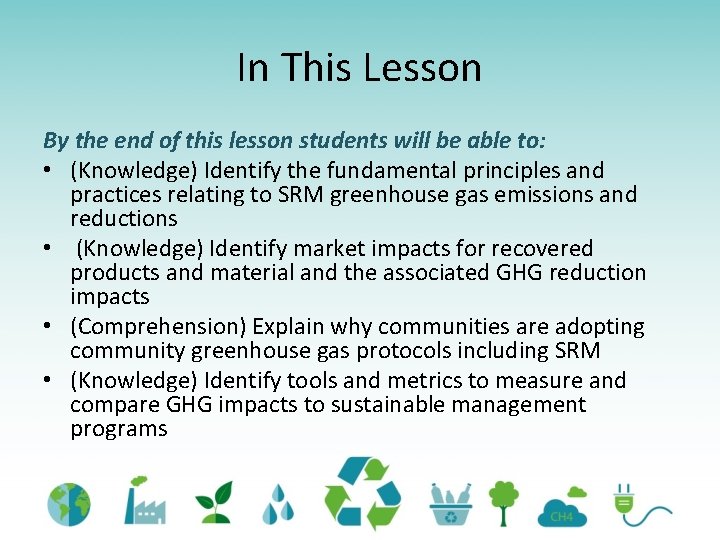 In This Lesson By the end of this lesson students will be able to: