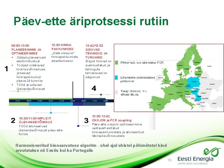 Päev-ette äriprotsessi rutiin 08: 00 -13: 00 PLANEERIMINE JA OPTIMEERIMINE § Ostjad planeerivad elektrinõudlust