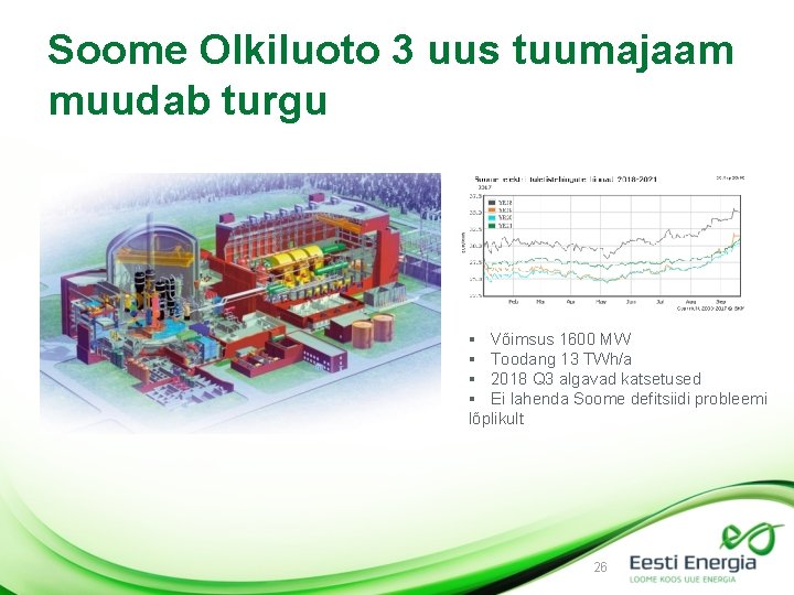 Soome Olkiluoto 3 uus tuumajaam muudab turgu § Võimsus 1600 MW § Toodang 13