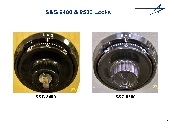 S&G 8400 & 8500 Locks S&G 8400 S&G 8500 16 