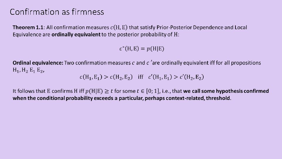 Confirmation as firmness 