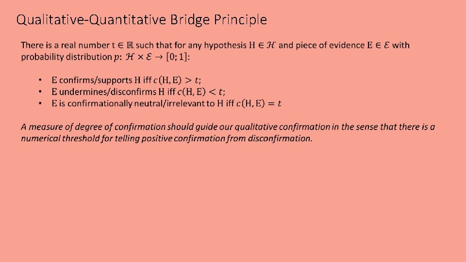 Qualitative-Quantitative Bridge Principle 