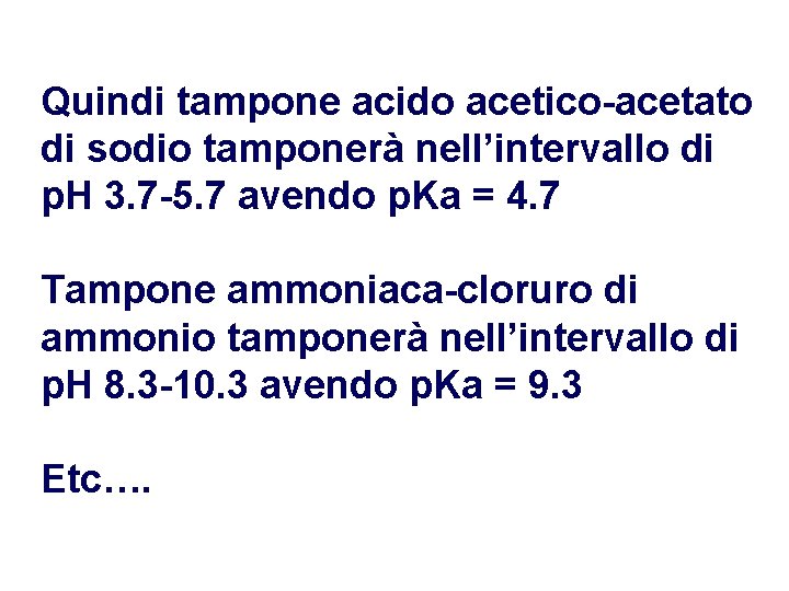 Quindi tampone acido acetico-acetato di sodio tamponerà nell’intervallo di p. H 3. 7 -5.