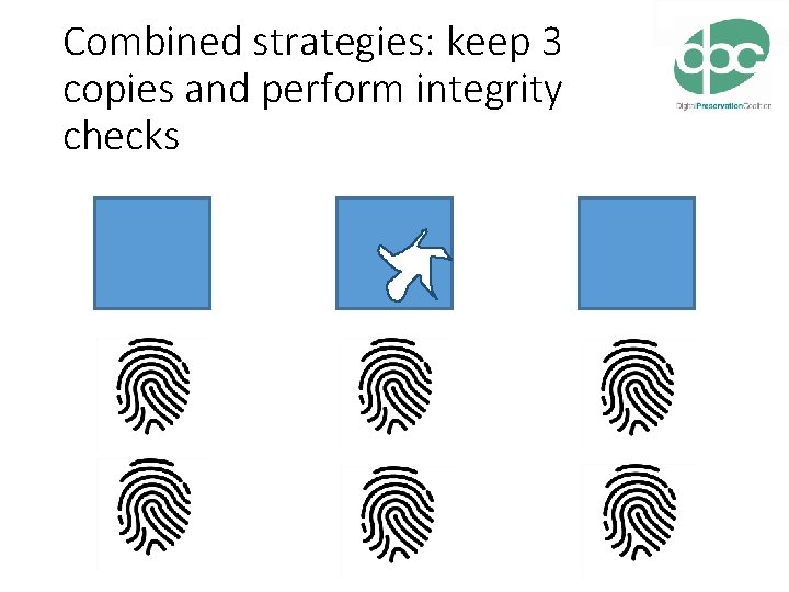 Combined strategies: keep 3 copies and perform integrity checks 