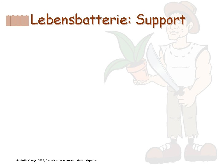 Lebensbatterie: Support © Martin Krengel 2006; Download unter: www. studienstrategie. de 