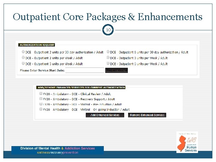 Outpatient Core Packages & Enhancements 10 