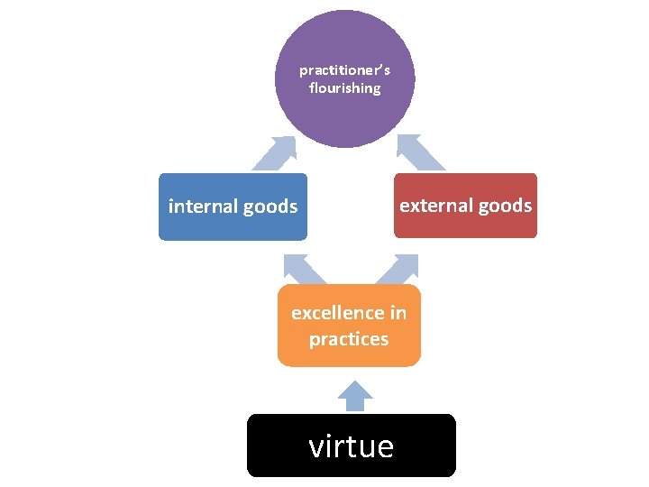 practitioner’s flourishing external goods internal goods excellence in practices virtue 