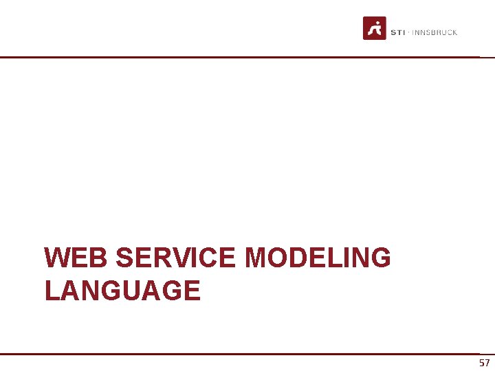 WEB SERVICE MODELING LANGUAGE 57 