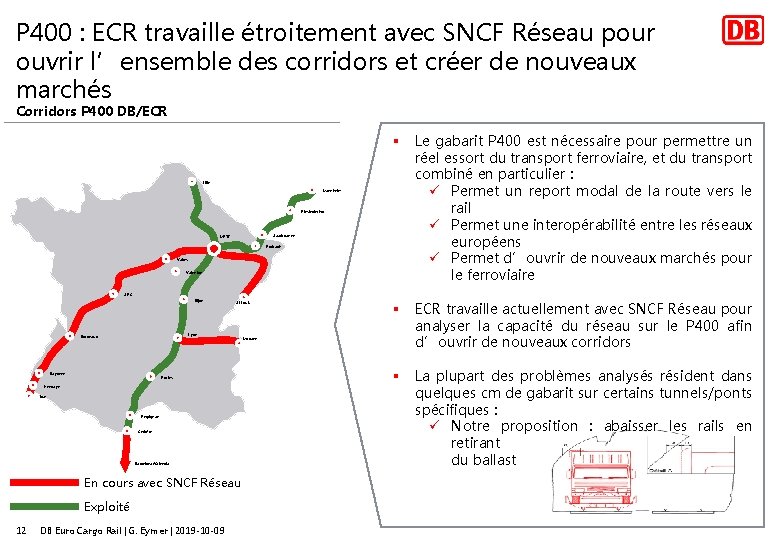 P 400 : ECR travaille étroitement avec SNCF Réseau pour ouvrir l’ensemble des corridors