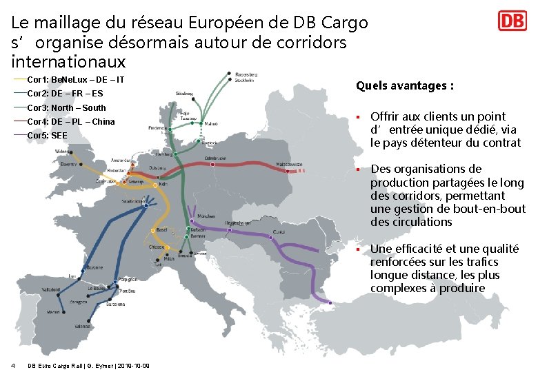 Le maillage du réseau Européen de DB Cargo s’organise désormais autour de corridors internationaux