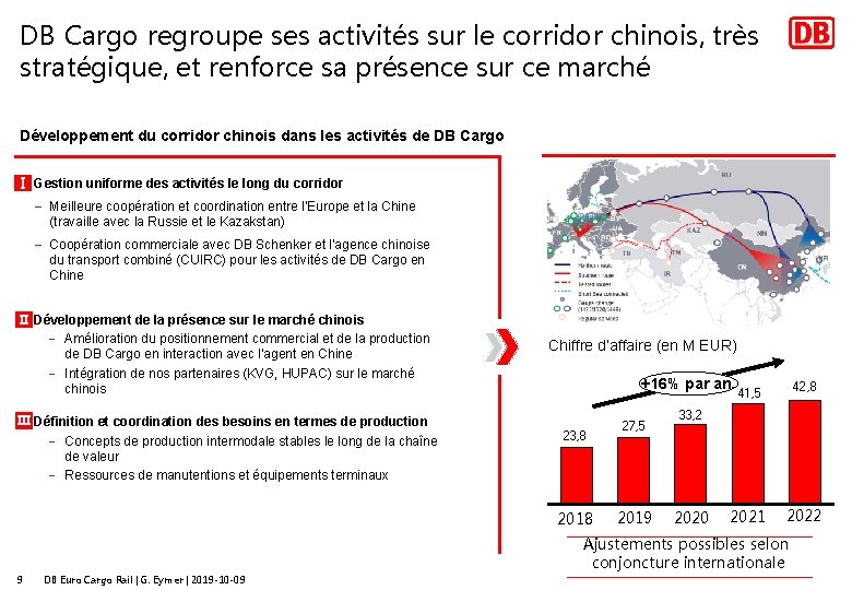 DB Cargo regroupe ses activités sur le corridor chinois, très stratégique, et renforce sa