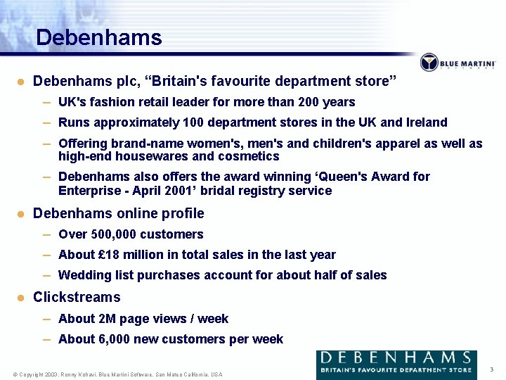Debenhams l Debenhams plc, “Britain's favourite department store” – UK's fashion retail leader for